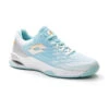 Lotto Mirage Synpulse 100 Speed (Women's) - All White/Saffron/Blue Paradise -Tennis Equipment Shop 210739 8T3 01