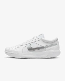 Nike Court Zoom Lite 3 (Women's) - White/Metallic Silver (Available Size: 10.5) -Tennis Equipment Shop DH1042 101 2