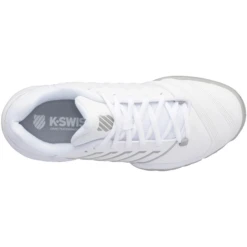 K-Swiss Bigshot Light 4 (Junior's) - White/High-Rise/Silver -Tennis Equipment Shop K SwissSkyView