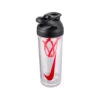 Nike Hypercharge Shaker Bottle 24oz - Clear/Black/Bright Crimson