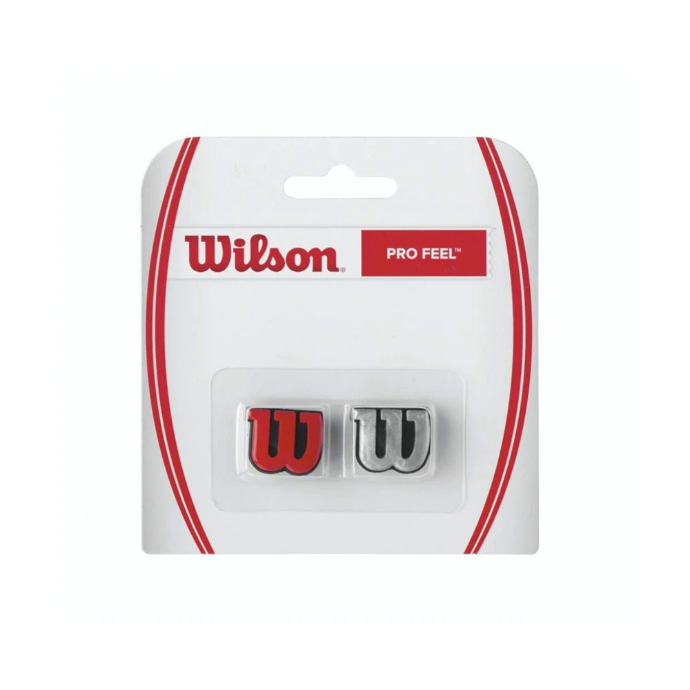 Wilson Pro Feel Dampener - Silver/Red 3 Wilson Pro Feel Dampener - Silver/Red