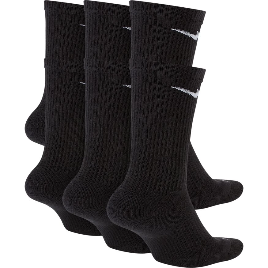 Nike Everyday Plus Cushioned Crew Socks (6-Pack) - Black 4 Nike Everyday Plus Cushioned Crew Socks (6-Pack) - Black - Image 2