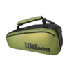 Wilson Blade V8 Super Tour 9 Pack Bag - Black/Green -Tennis Equipment Shop WR8016801 1 Super Tour Blade 9PK GR BL