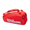Wilson Super Tour 6 Pack Tennis Bag - Red 2 Wilson Super Tour 6 Pack Tennis Bag - Red -Tennis Equipment Shop WilsonSuperTour6PackTennisBag Red