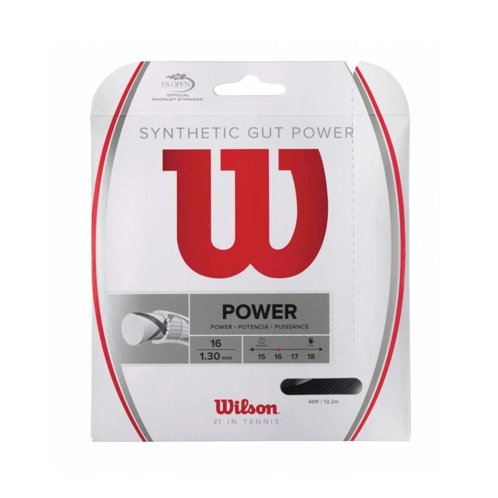 Wilson Synthetic Gut Power 16 Pack - Black 3 Wilson Synthetic Gut Power 16 Pack - Black