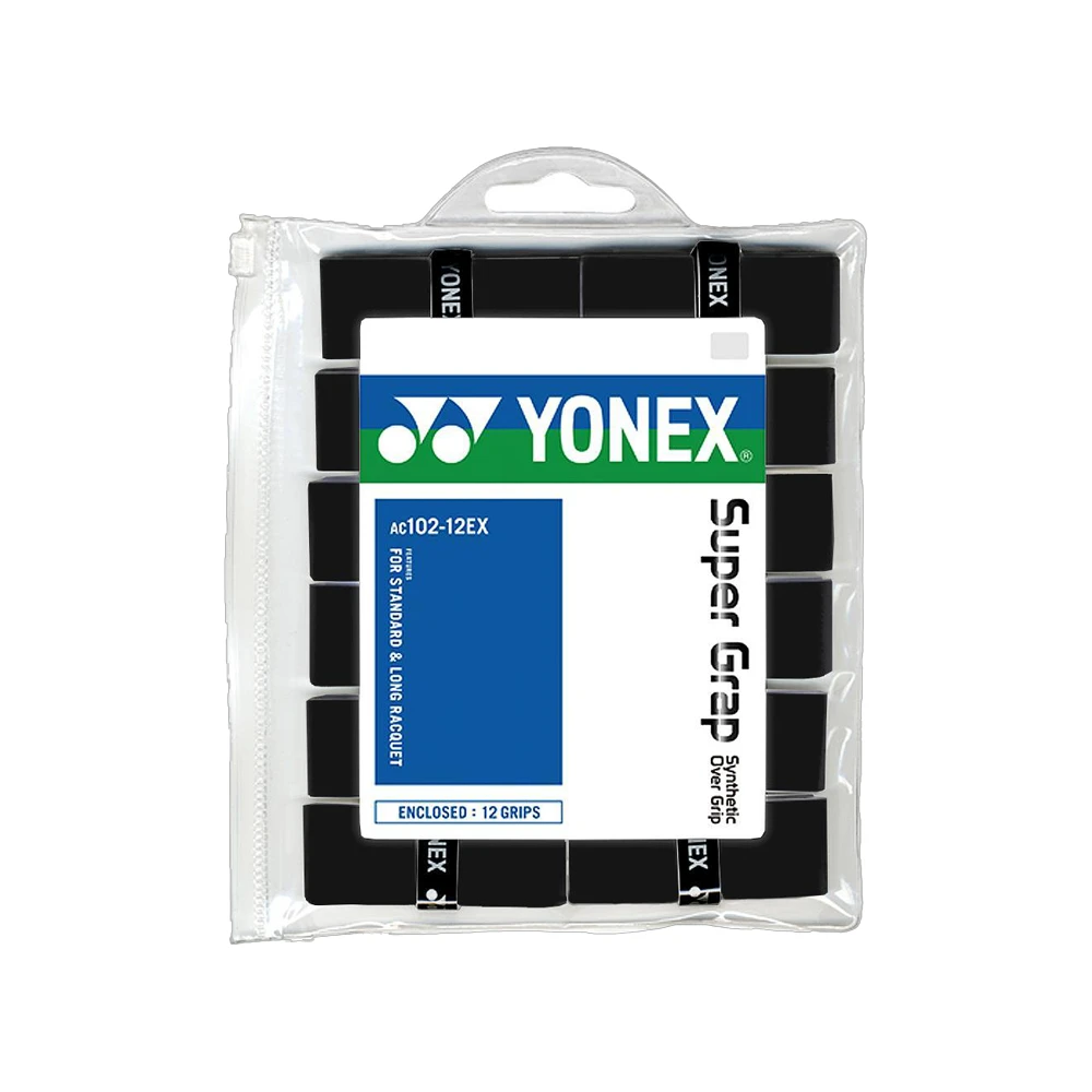 Yonex Super Grap Overgrips (12-Pack) - Black 3 Yonex Super Grap Overgrips (12-Pack) - Black