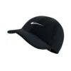 Nike Court AeroBill Featherlight Tennis Cap (Women's Fit) - Black/White -Tennis Equipment Shop nike court aerobill featherlight tennis cap womens fit blackwhite hats