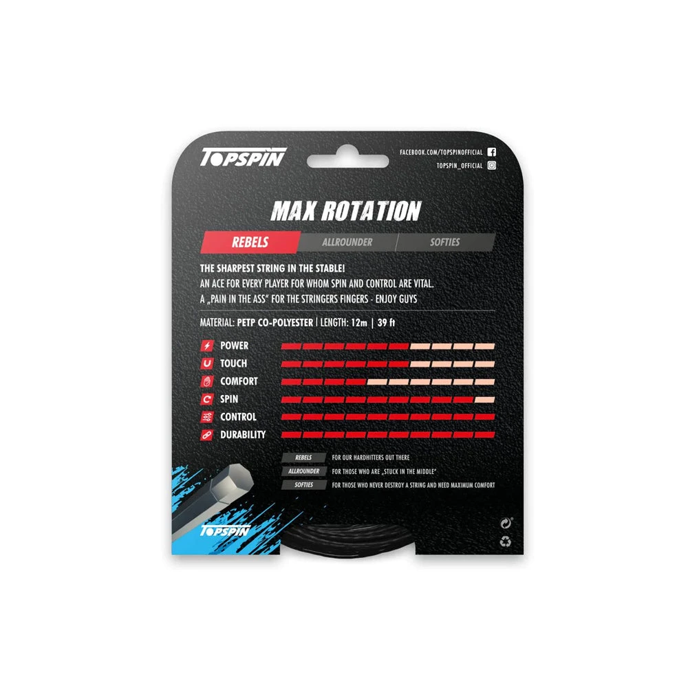 Topspin Max Rotation (1.27mm) - Black 4 Topspin Max Rotation (1.27mm) - Black - Image 2