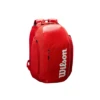 Wilson Super Tour Tennis Backpack - Red -Tennis Equipment Shop wilson super tour backpack red bags